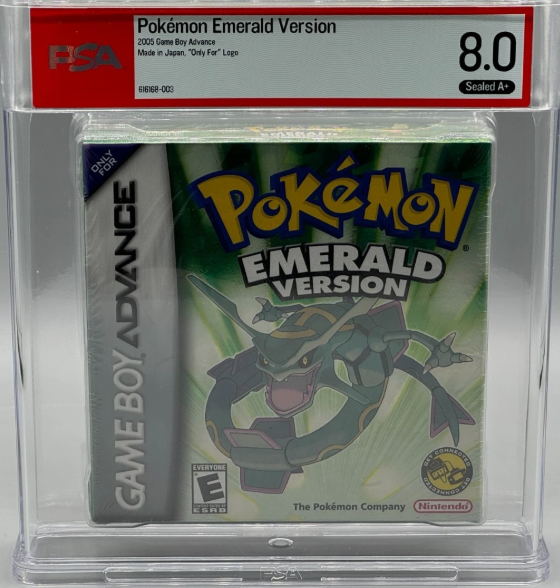 Pokemon Emerald Nintendo Game Boy Advance First Print Sealed New PSA 8.0 A+